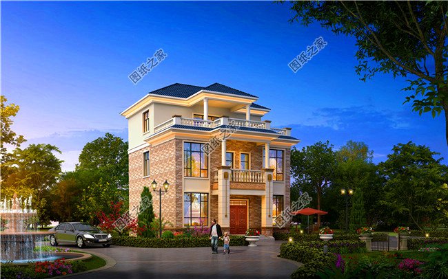 農村10x12米三層自建房設計圖給你備好了，是土豪的點進來