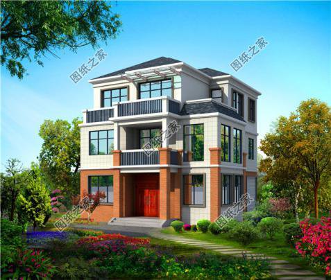 農村10x12米三層自建房設計圖給你備好了，是土豪的點進來