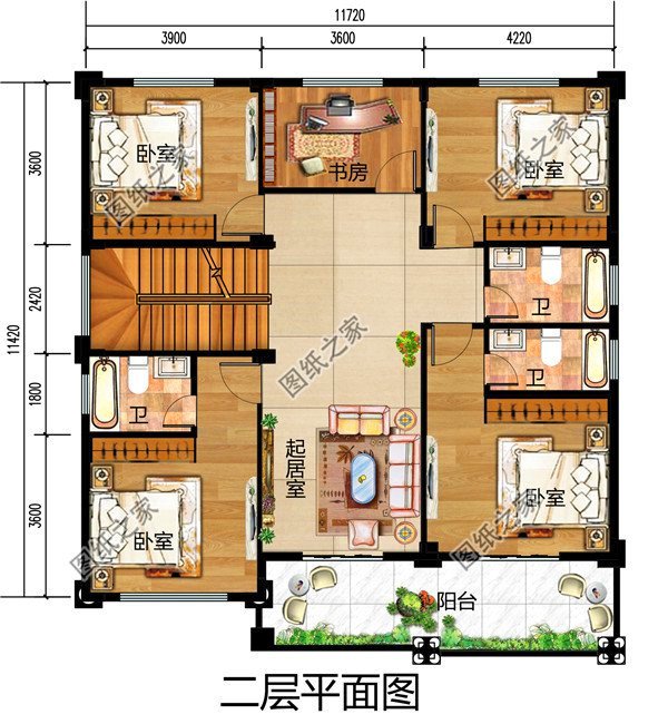 4套三層帶陽臺別墅設計圖，準備建房的朋友可千萬別錯過