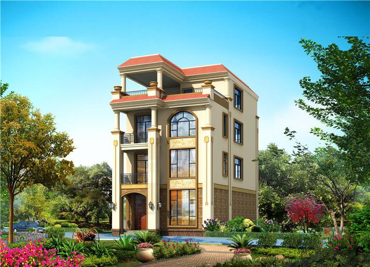 南方農村三層半房屋圖，外觀時尚大氣，這才是五年內最好的投資