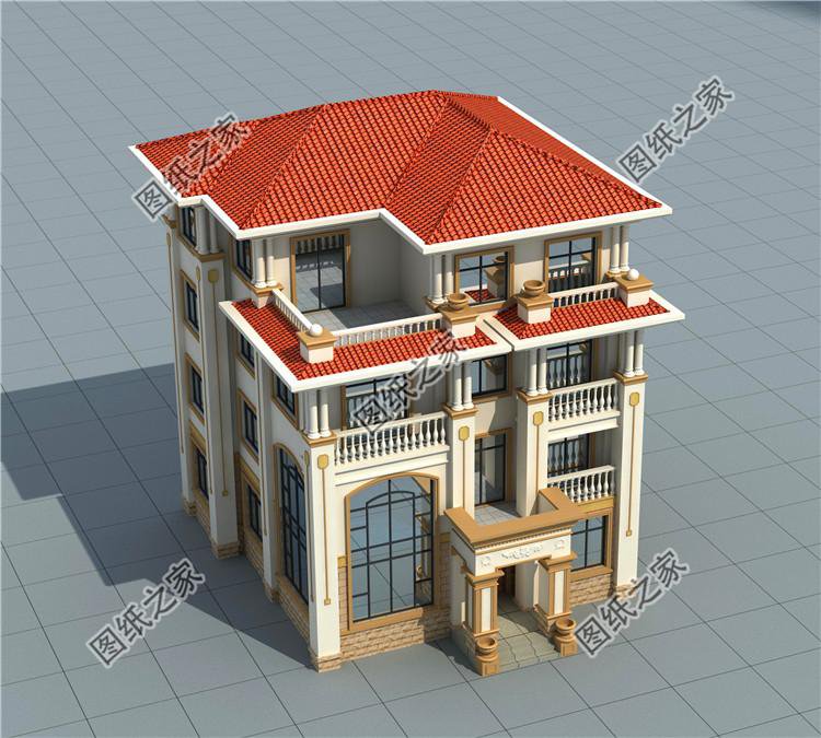 南方農村三層半房屋圖，外觀時尚大氣，這才是五年內最好的投資