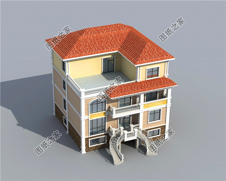 南方農村三層半房屋圖，外觀時尚大氣，這才是五年內最好的投資