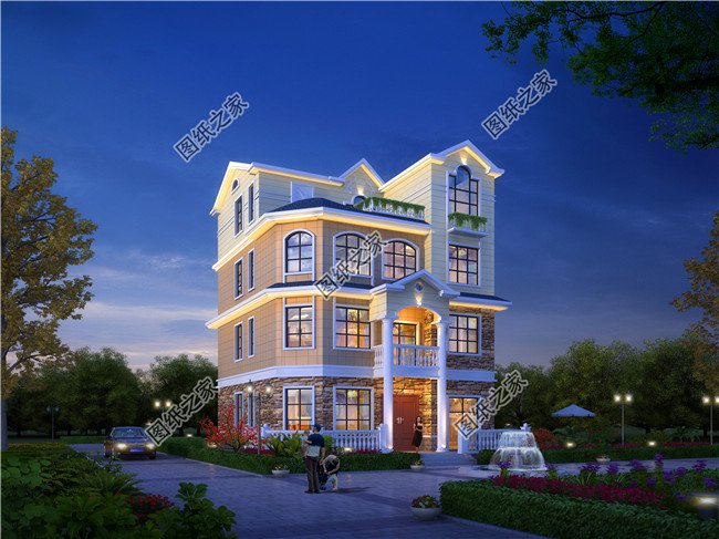 五套四層超豪華別墅外觀圖，這樣的房子簡直太帥啦！