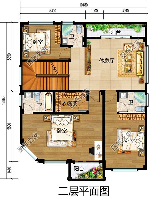 五套四層超豪華別墅外觀圖，這樣的房子簡直太帥啦！