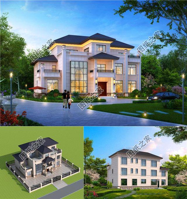 這三款三層豪華大氣歐式別墅，隨便村里蓋一棟，父母都為你自豪