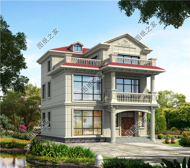 三層樓房設計圖農村簡單大氣，家里人多的，可以這樣蓋