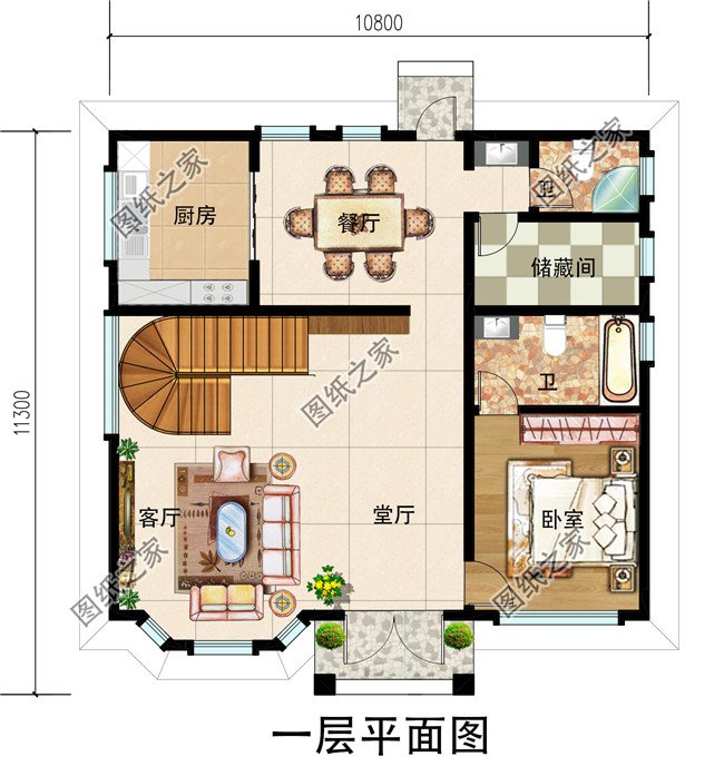 三層樓房設計圖農村簡單大氣，家里人多的，可以這樣蓋