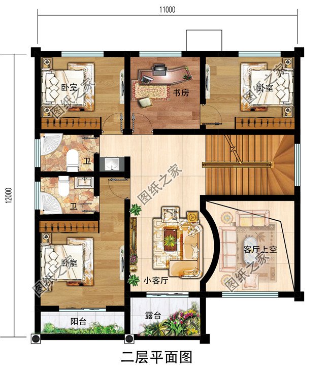 三層樓房設計圖農村簡單大氣，家里人多的，可以這樣蓋