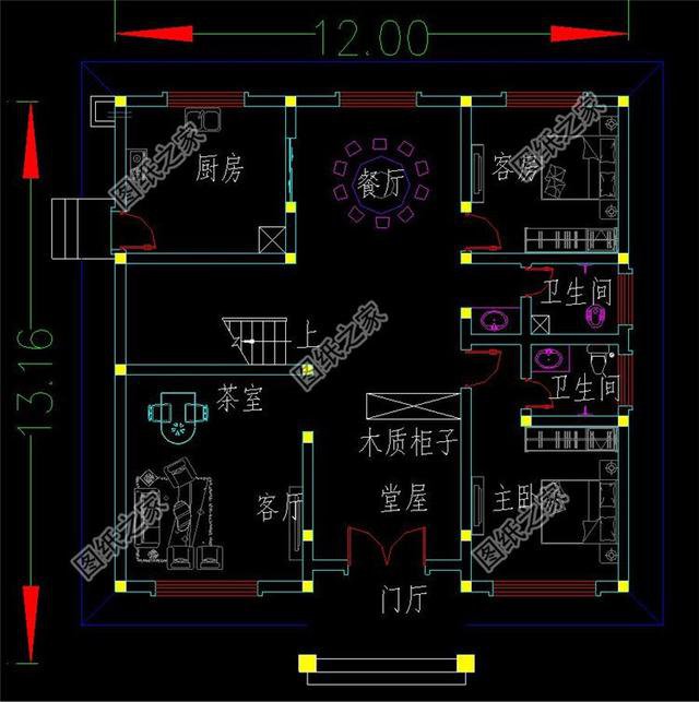 自建房二層12x14米設計圖，簡潔實用，回鄉建房就這樣建