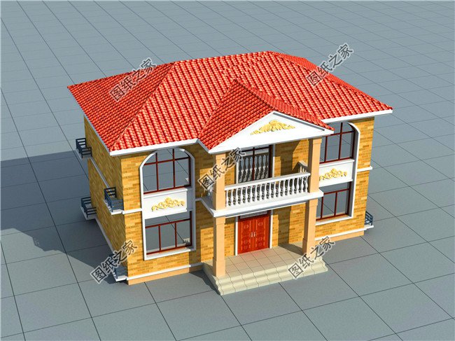 四套農(nóng)村100平方二層小洋樓設計圖，蓋上一套住進去舒適又安心