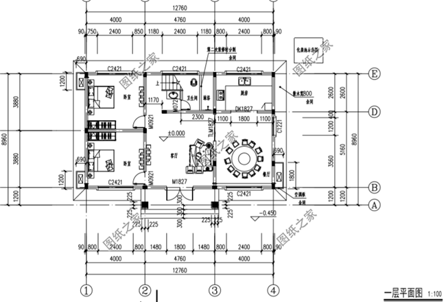 四套農(nóng)村100平方二層小洋樓設計圖，蓋上一套住進去舒適又安心