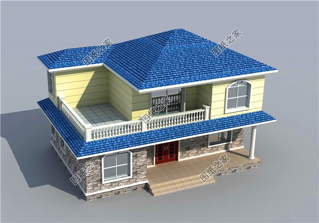 四套農(nóng)村100平方二層小洋樓設計圖，蓋上一套住進去舒適又安心