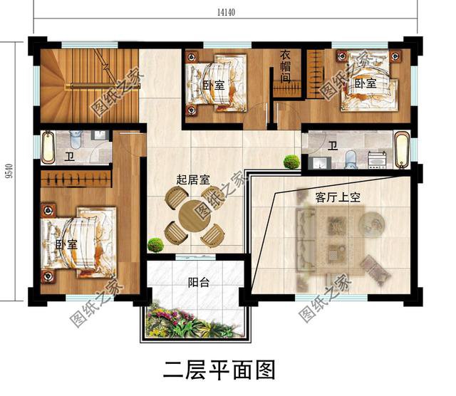 農村三層樓帶陽臺圖片，屋內亮堂堂，真是個不錯的選擇