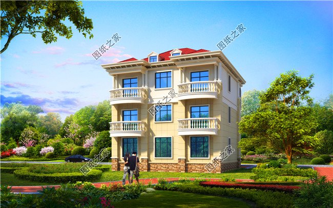 霸氣十足的三層別墅，帶陽臺露臺，室內(nèi)采光簡直太好