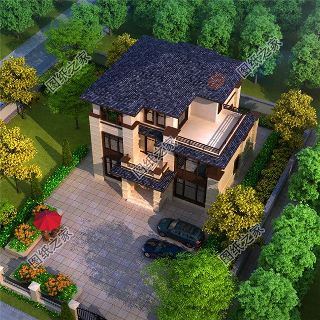 霸氣十足的三層別墅，帶陽臺露臺，室內(nèi)采光簡直太好