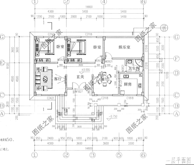 五款最受農(nóng)村喜歡的四間平房設計圖大全集，平房蓋好了照樣比別墅美