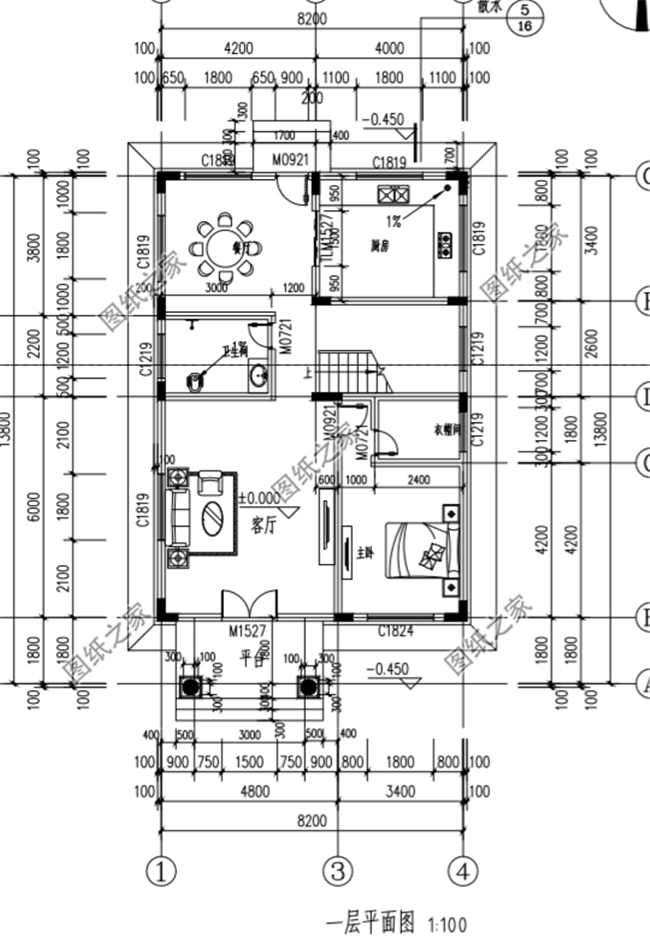 四款農村兩間三層樓房新款圖，含平面圖，收藏過年回家建一棟