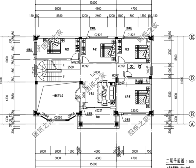 大戶型的二層別墅設(shè)計圖，16米×12的房屋設(shè)計圖給你掙足了面子