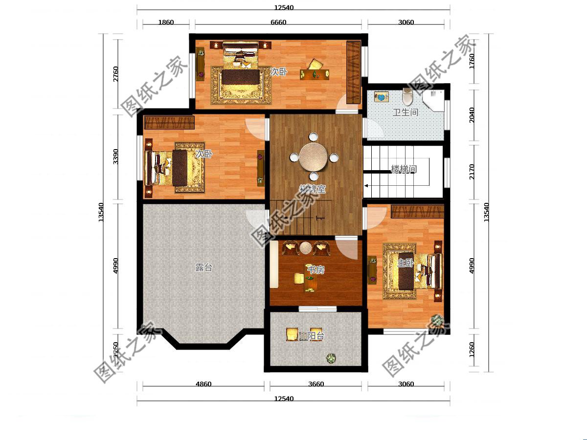 12米*12米農村建房設計圖，經典不過時，農村自建房不二的選擇