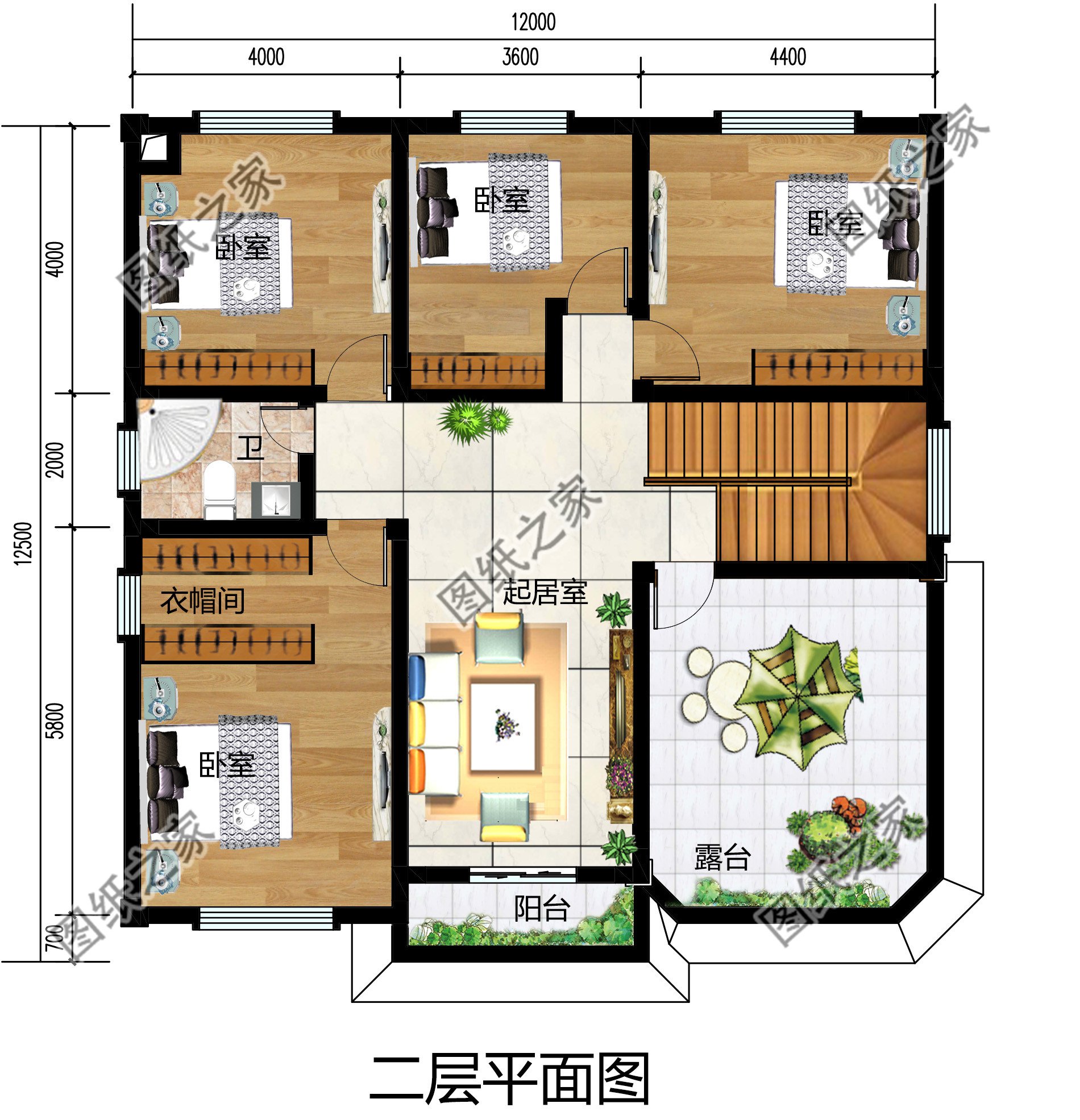 12米*12米農村建房設計圖，經典不過時，農村自建房不二的選擇