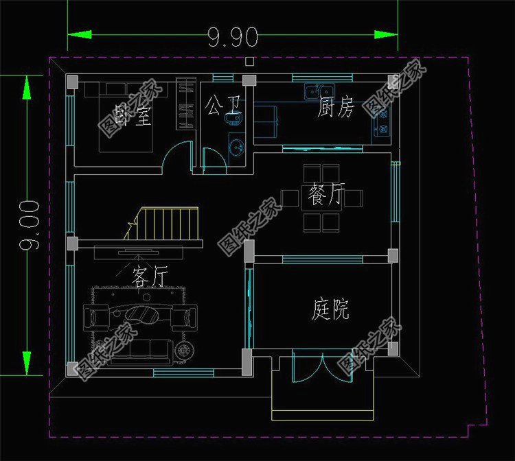 農村八十平米左右自建房圖，空間利用率高不擁擠