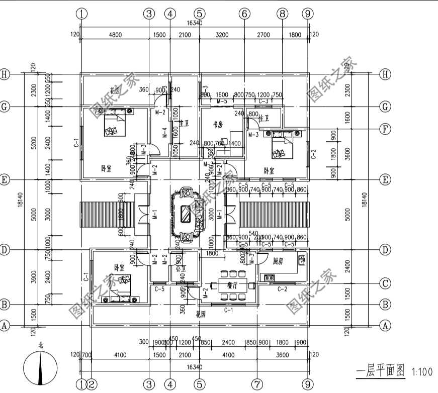 一層平房設計圖農村自建房戶型圖，外觀很有排面，家人很喜歡