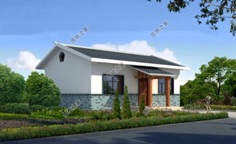 一層平房設計圖農村自建房戶型圖，外觀很有排面，家人很喜歡