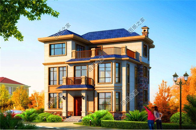 農村20萬元三層小樓圖，造價低，比村里其它房子亮眼多了