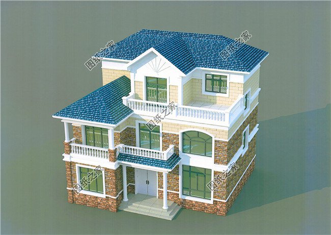 農村20萬元三層小樓圖，造價低，比村里其它房子亮眼多了