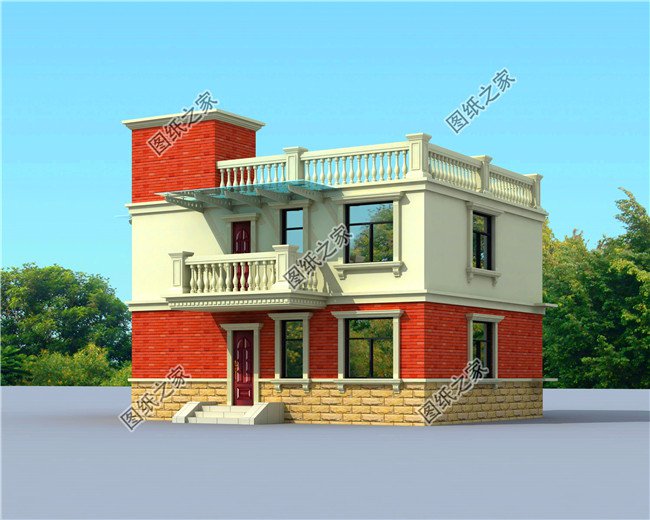 最實(shí)用農(nóng)村二層平頂設(shè)計圖，蓋完絕對不后悔，絲毫不比坡屋頂別墅差