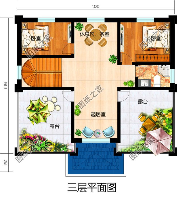 最受歡迎的經典戶型來啦，農村13×12米自建房設計圖，一層二層三層都有