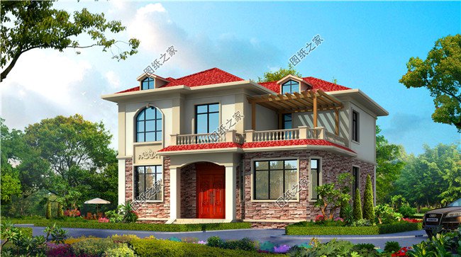 新款二層小別墅設計圖，歐式風格，為啥第三款那么受歡迎