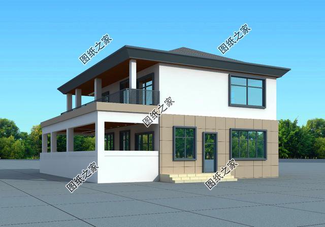 現(xiàn)代二層樓房圖片，設(shè)計合理外觀漂亮，看完后大家都爭著建