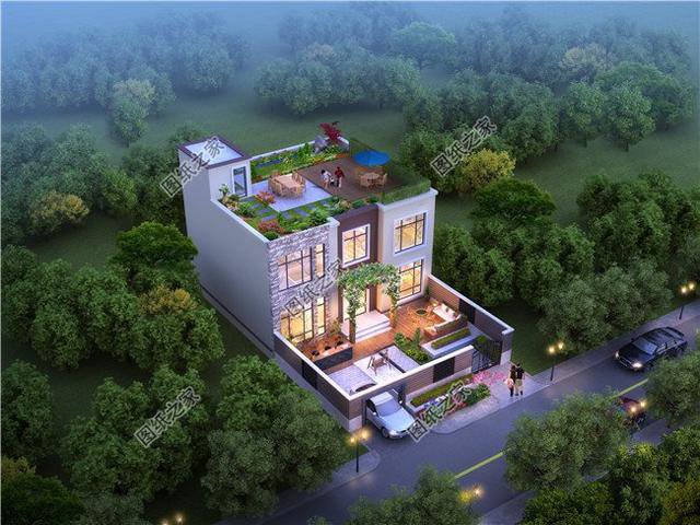 一層和二層平頂自建房設計圖，通透格局，室內敞亮又舒服