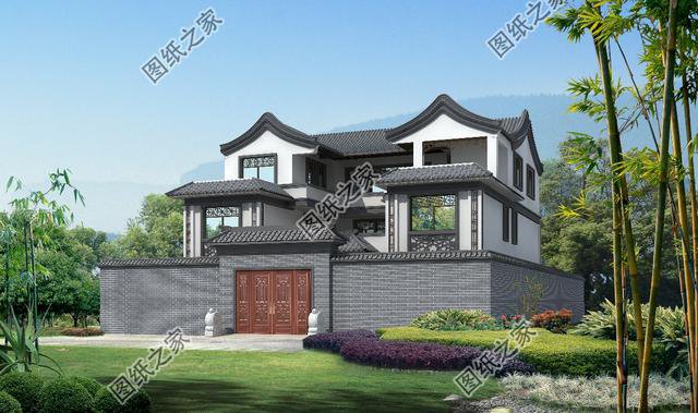 新中式三層四合院，外觀華麗大氣，四世同堂都可以住