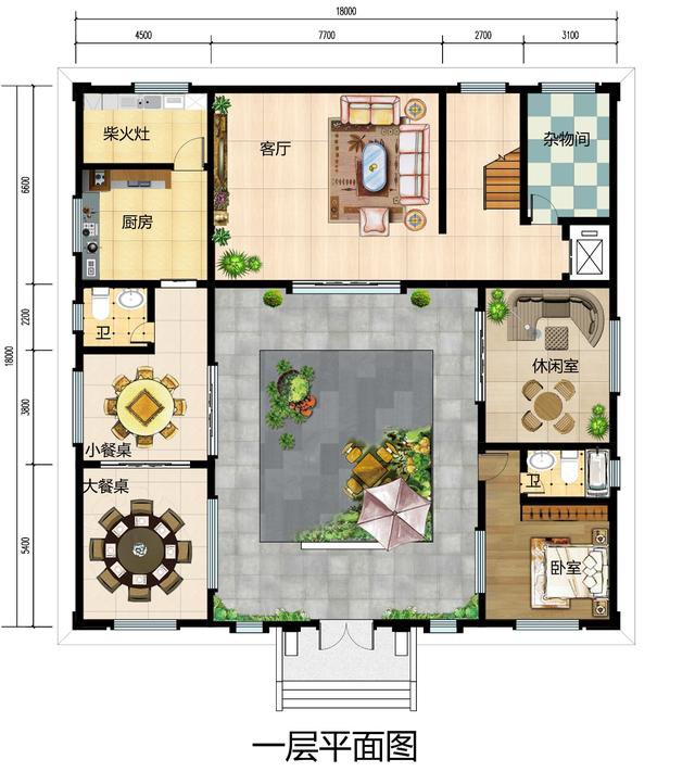 新中式三層四合院，外觀華麗大氣，四世同堂都可以住