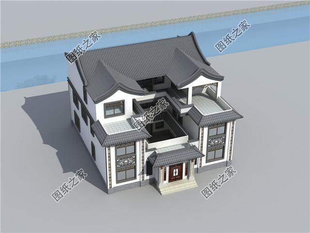 新中式三層四合院，外觀華麗大氣，四世同堂都可以住