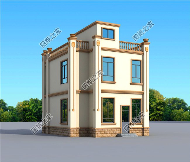 經濟實用型農村15萬元二層小樓圖，造價低，值得建造！