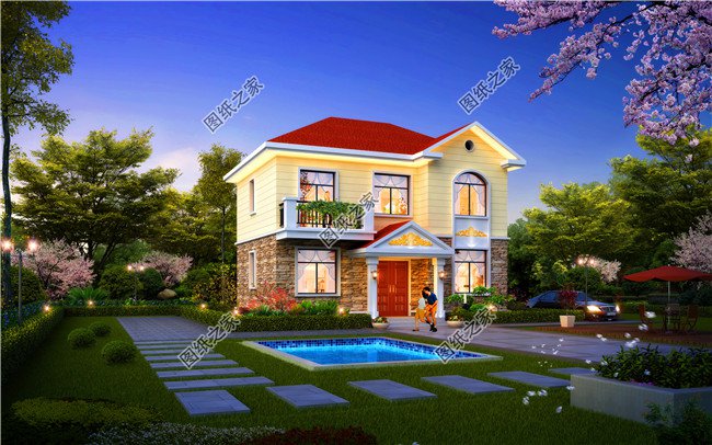 經濟實用型農村15萬元二層小樓圖，造價低，值得建造！