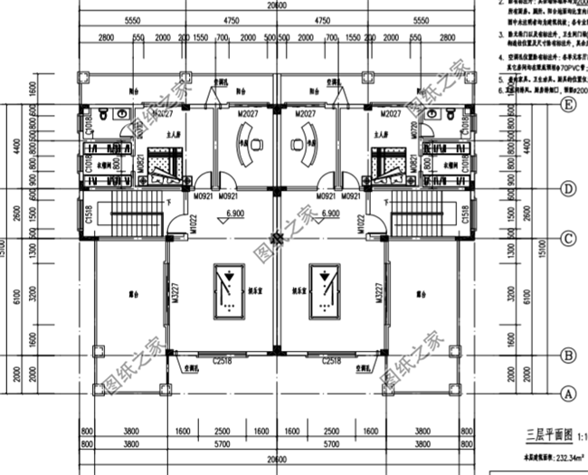 兄弟雙拼四間三層別墅設計圖，這樣建感情更親近，4套戶型外觀全都是精品