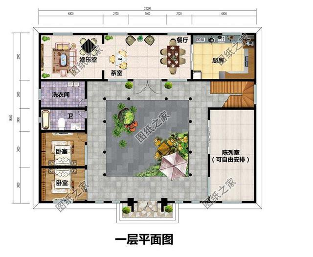 二層別墅挑空客廳復(fù)式戶型，設(shè)計(jì)簡單大氣，這是理想中的家