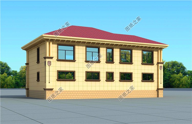 四間兩層經(jīng)典別墅設(shè)計圖，不到40萬的造價，實用省錢又劃算