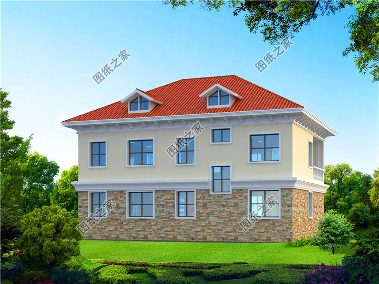 四間兩層經(jīng)典別墅設(shè)計圖，不到40萬的造價，實用省錢又劃算