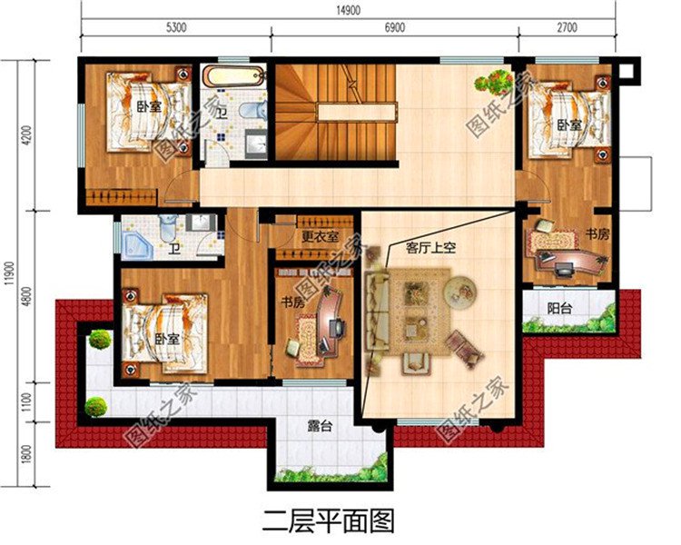 四間兩層經(jīng)典別墅設(shè)計圖，不到40萬的造價，實用省錢又劃算