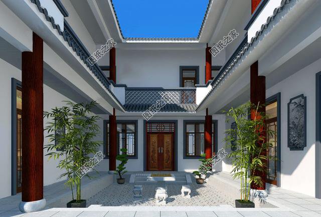 農(nóng)村四合院效果圖及戶型圖，有個庭院才是家，精美氣派太驚艷