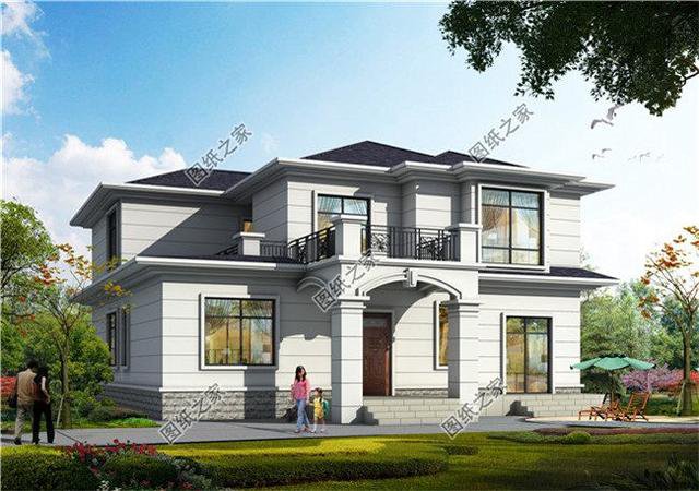 農(nóng)村普通二層小樓圖，蓋好頓時(shí)感覺與眾不同了