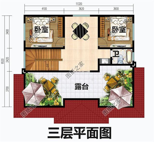 二層半帶露臺自建房圖片，這樣的房子三代不過時，建么