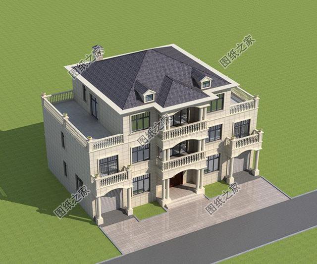 高檔三層豪華別墅圖片，在家鄉成就一道靚麗的風景線