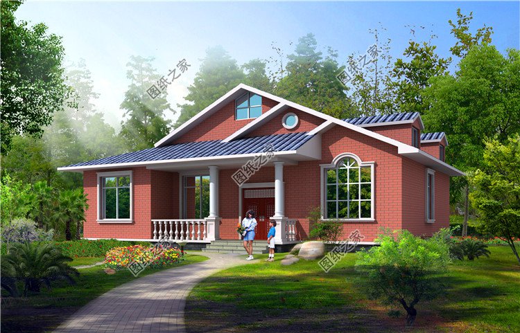 農(nóng)村一層半最美房屋效果圖，簡直美的不能再美了，第一套是首選