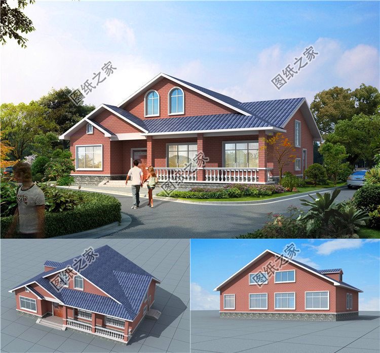 農(nóng)村一層半最美房屋效果圖，簡直美的不能再美了，第一套是首選